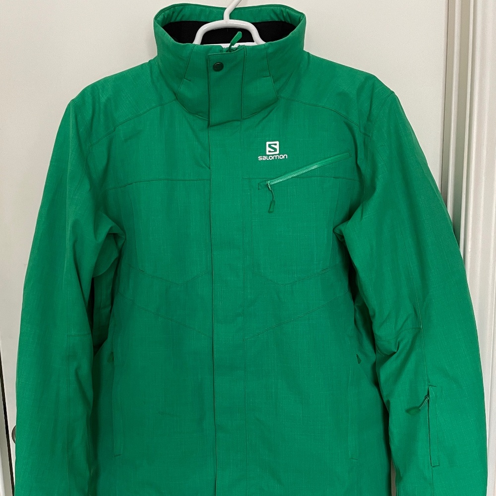 Mens Salomon Fantasy Insulated Ski / Board Jacket - XL, Beautiful Bright Green!